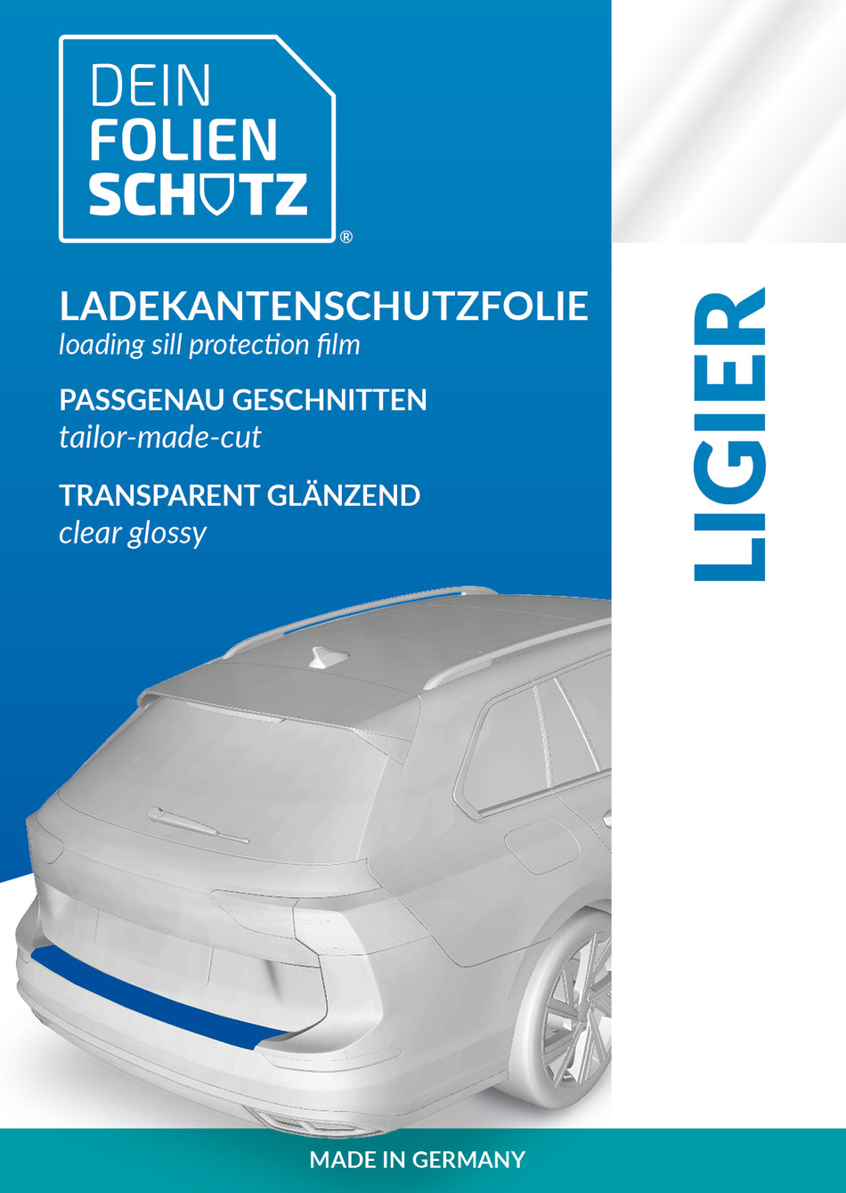 DEIN FOLIENSCHUTZ Ladekantenschutzfolie Ligier JS 50 / JS 50 L transparent glänzend