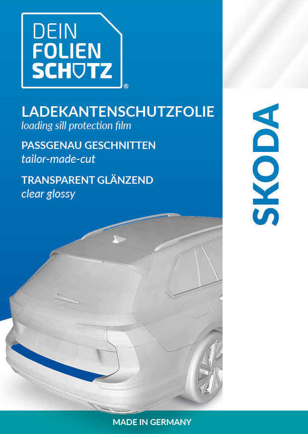 DEIN FOLIENSCHUTZ Ladekantenschutzfolie Skoda Scala ab 2019 transparent glänzend