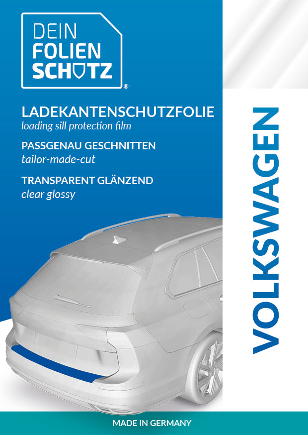 DEIN FOLIENSCHUTZ Ladekantenschutzfolie Volkswagen Golf VIII (CD) transparent glänzend