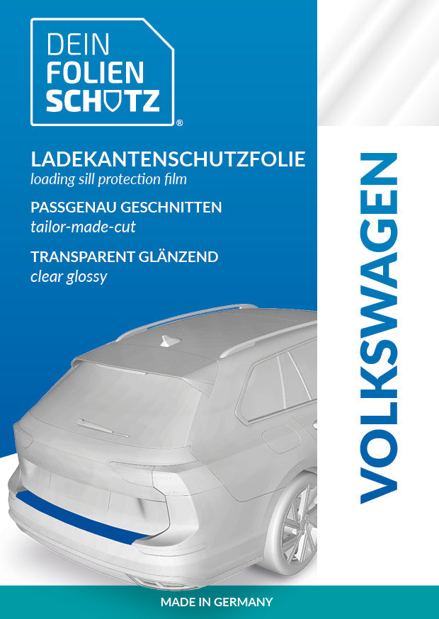 DEIN FOLIENSCHUTZ Ladekantenschutzfolie Volkswagen Polo VI (AW) transparent glänzend